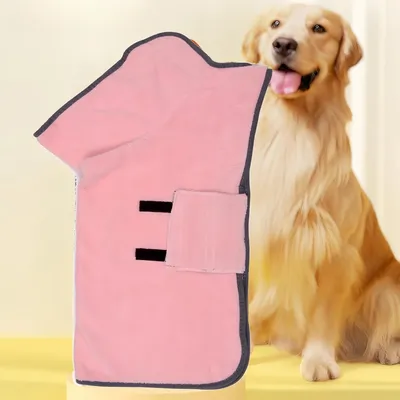 Pawzy Peignoir pour animal de compagnie rose