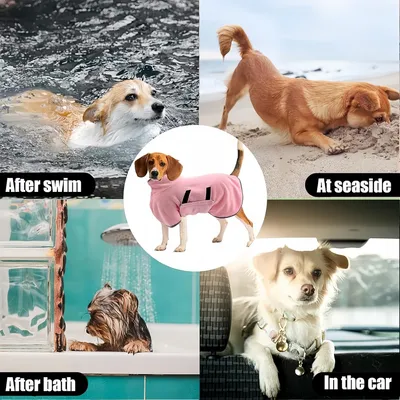 Pawzy Peignoir pour animal de compagnie rose