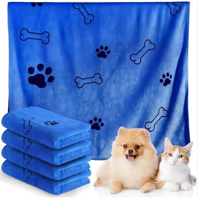 Zoomtopia Quatre serviettes de bain douces pour chien