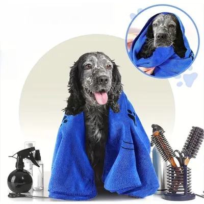 Zoomtopia Quatre serviettes de bain douces pour chien