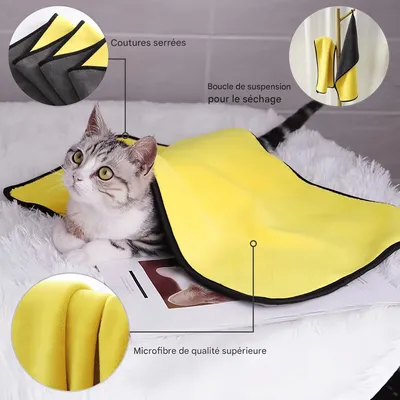 Pawzy  Serviette pour  Convient aux chats et aux chiens