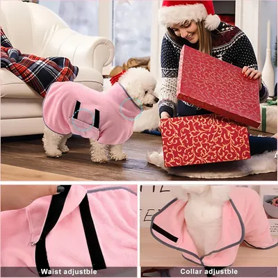 Pawzy Peignoir pour animal de compagnie rose