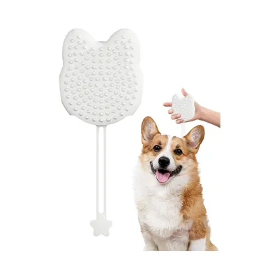 Zoomtopia Brosse de bain en silicone pour chien