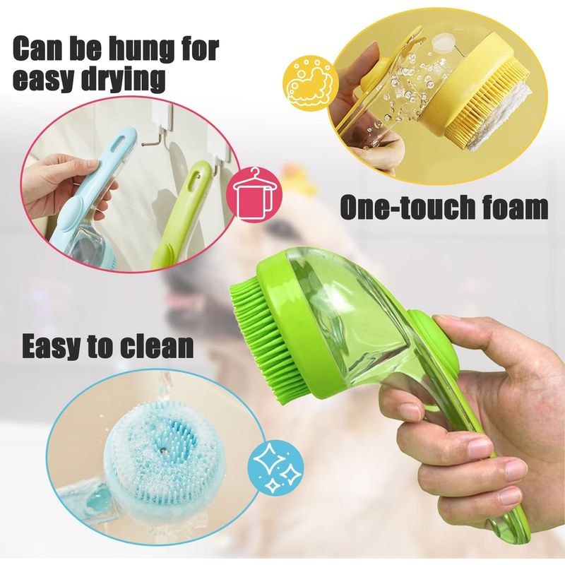 Pawzy Brosse lavage tout-en-un pour chien/chat
