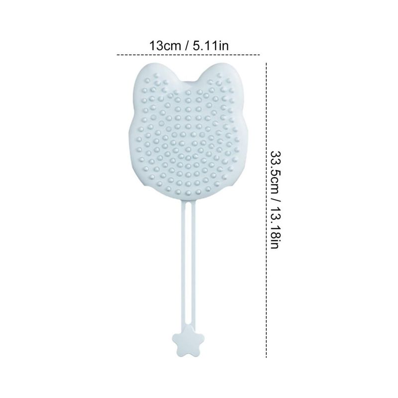 Zoomtopia Brosse de bain en silicone pour chien