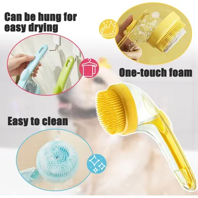 Pawzy Brosse lavage tout-en-un pour chien/chat