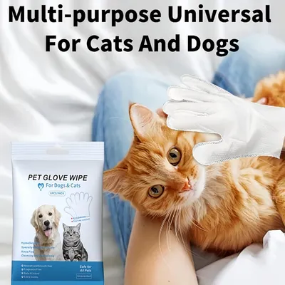 Pawzy Gants de nettoyage pour animaux de compagnie