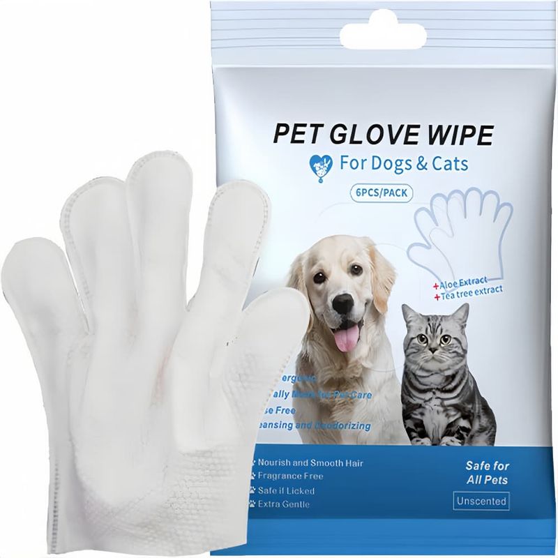 Pawzy Gants de nettoyage pour animaux de compagnie