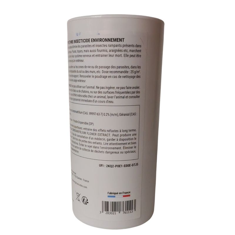 Francodex - Poudre insecticide pyrèthre Habitat 500g