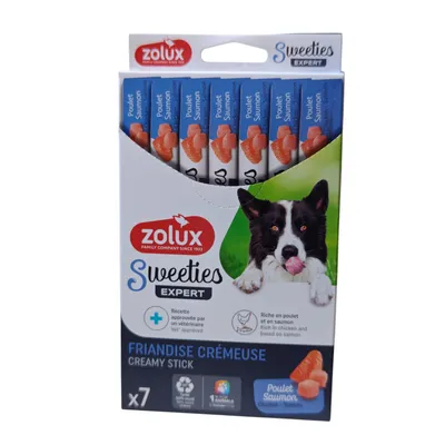 zolux - Sticks crème de Poulet et saumon 7 x 14 g pour chien zolux - Sticks crème de Poulet et saumon 7 x 14 g pour chien