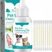 Pawzy Huile nettoyante pour oreilles d'animaux avec cotons - tiges