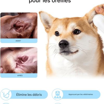 Pawzy Lingettes auriculaires pour chien