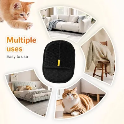 Pawzy Gants d'épilation d'animaux pour chats et chiens 2 pièces