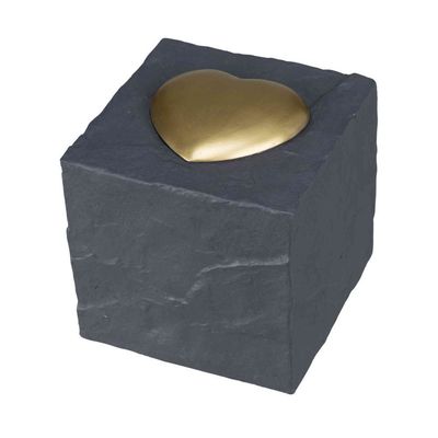 Trixie - Pierre commémorative cube avec cœur. cube 11 x 11 x 11 cm.