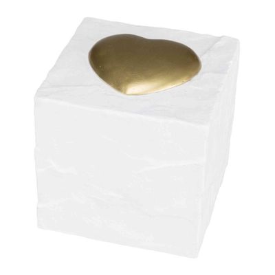 Trixie - Pierre commémorative cube avec cœur. 11 x 11 x 11cm