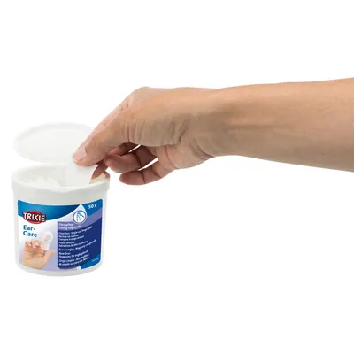 Trixie - Doigtiers de soin pour les oreilles pour animaux 50 pieces