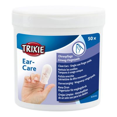 Trixie - Doigtiers de soin pour les oreilles pour animaux 50 pieces