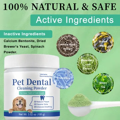 FurryFusion Poudre pour nettoyer les dents des animaux de compagnie