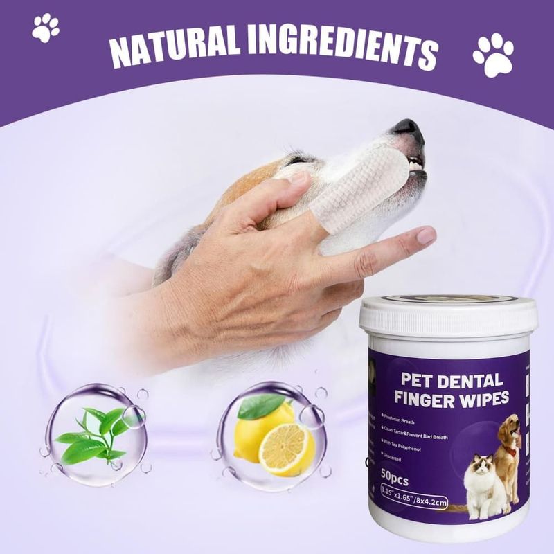 Pawzy Lingettes dentaires pour animaux