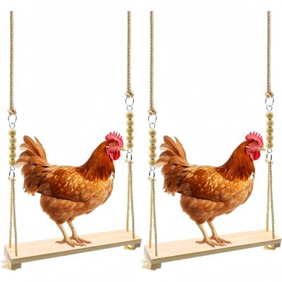 ZooVenture Lot de deux jouets - balançoires pour poules