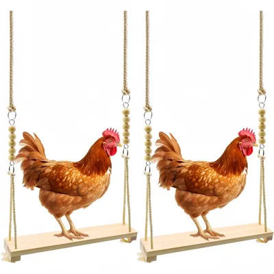 ZooVenture Lot de deux jouets - balançoires pour poules