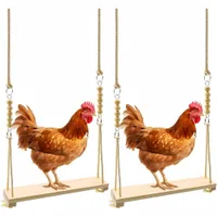 ZooVenture Lot de deux jouets - balançoires pour poules