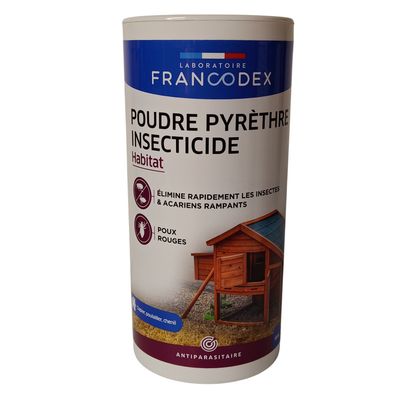 Francodex - Poudre insecticide pyrèthre Habitat 500g basse-cour