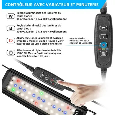 ZooVenture Lampe d'éclairage pour aquarium pour poissons