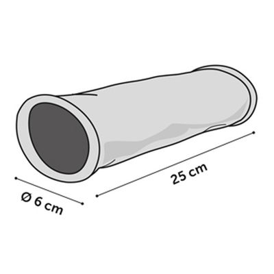 Tunnel pour hamster CLAVIO ø 6 cm x 25 cm pour rongeurs