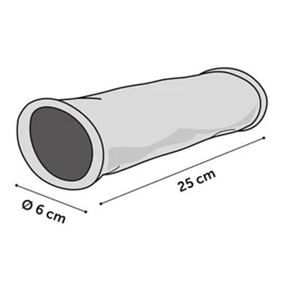 Tunnel pour hamster CLAVIO ø 6 cm x 25 cm pour rongeurs