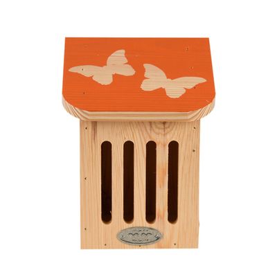 Esschert Design - Maison à papillons, avec toit coloré avec silhouette papi