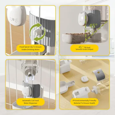 UAMLY Mangeoire suspendue à distribution automatique pour lapins