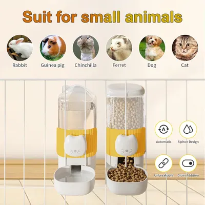 UAMLY Mangeoire suspendue à distribution automatique pour lapins
