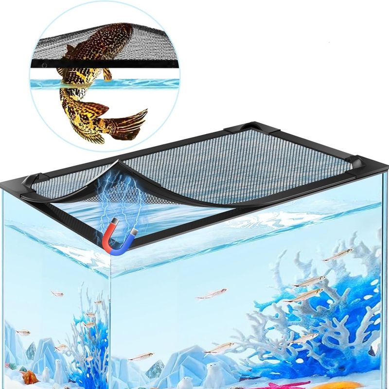 FurryFusion Filet magnétique anti-saut pour aquarium