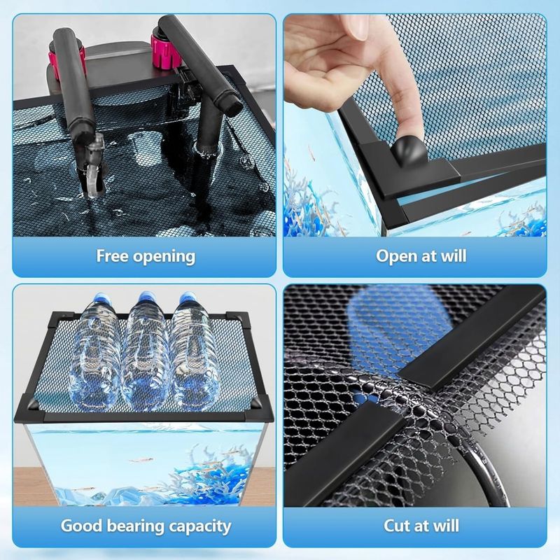 FurryFusion Filet magnétique anti-saut pour aquarium