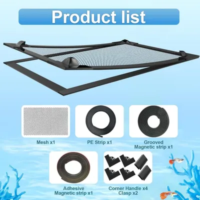 FurryFusion Filet magnétique anti-saut pour aquarium FurryFusion Filet magnétique anti-saut pour aquarium