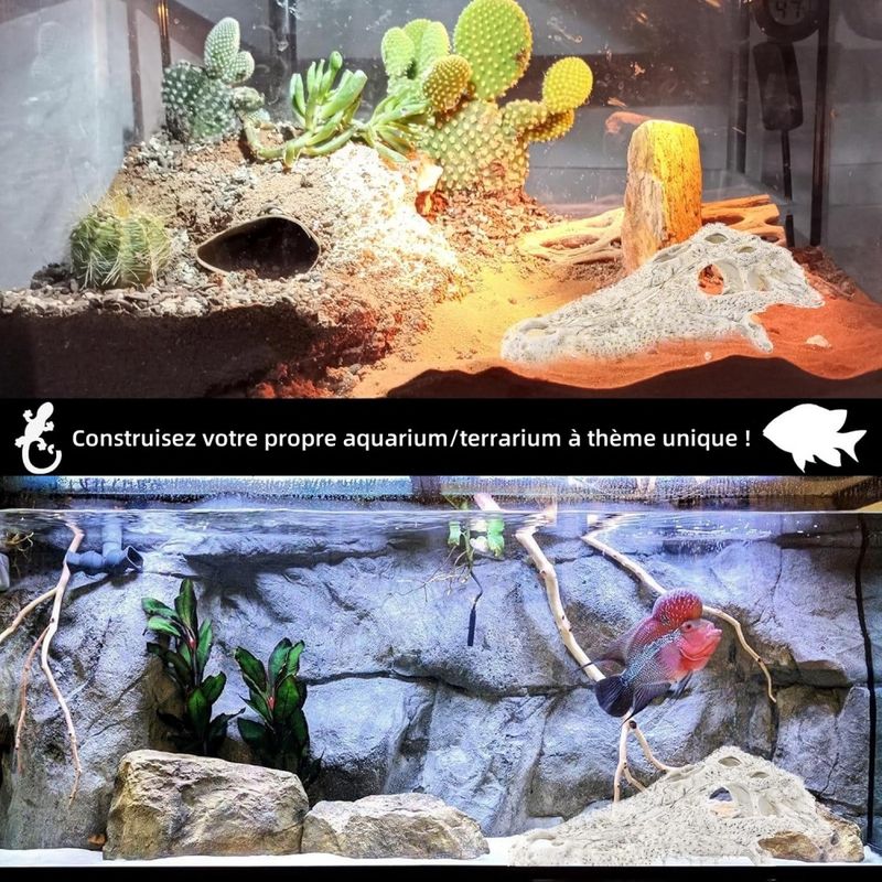 ZooVenture Décoration d'aquarium en forme de dinosaure pour poissons