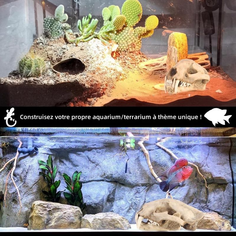 ZooVenture Décoration d'aquarium en forme de dinosaure pour poissons