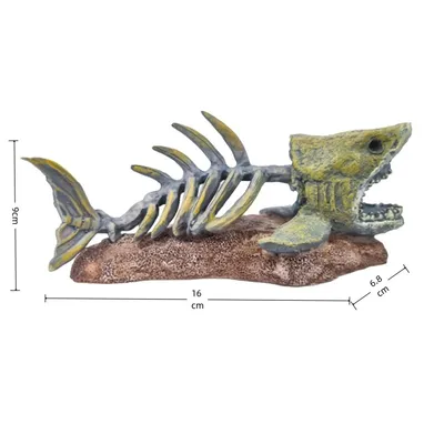 ZooVenture Décoration d'aquarium en forme d'os de poisson pour poissons