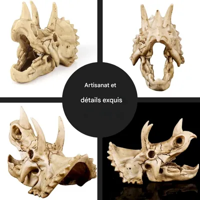 ZooVenture Décoration d'aquarium en forme de dinosaure pour poissons