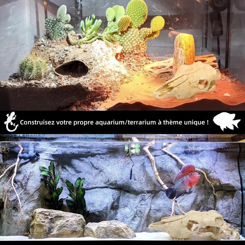 ZooVenture Décoration d'aquarium en forme de dinosaure pour poissons