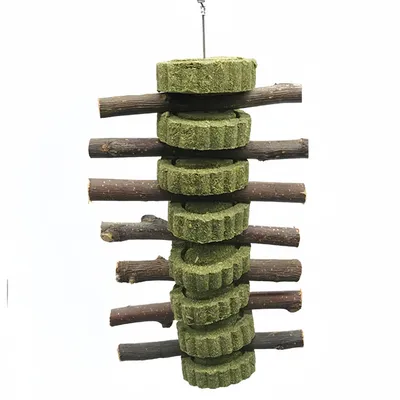 FurryFusion Gâteau d'herbe à mâcher pour petits animaux