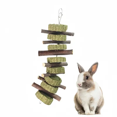 FurryFusion Gâteau d'herbe à mâcher pour petits animaux