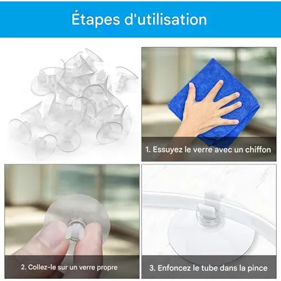 ZooVenture Ventouses transparentes pour aquarium