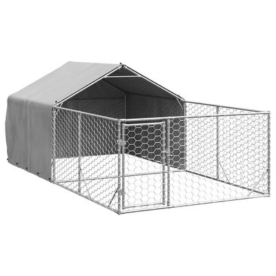 vidaXL chenil d'extérieur pour chiens Acier