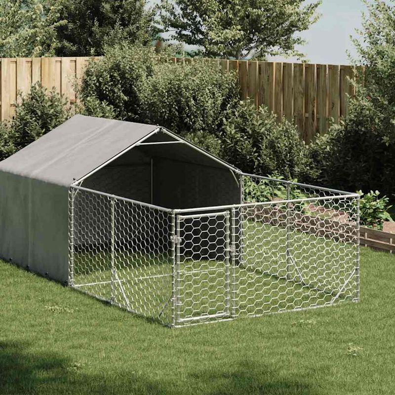 vidaXL chenil d'extérieur pour chiens Acier