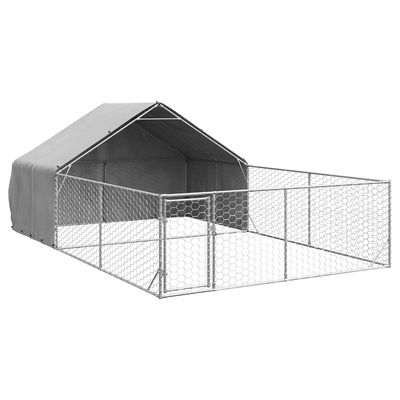 vidaXL chenil d'extérieur pour chiens Acier