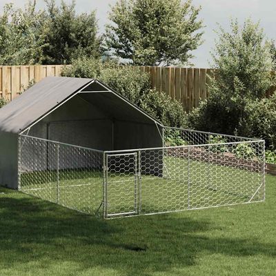 vidaXL chenil d'extérieur pour chiens Acier