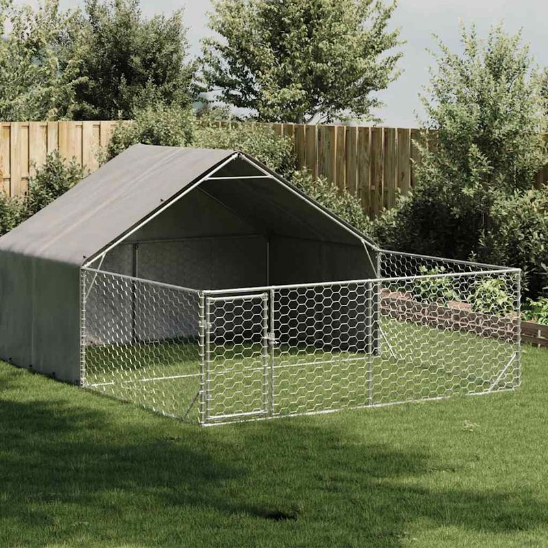 vidaXL chenil d'extérieur pour chiens Acier