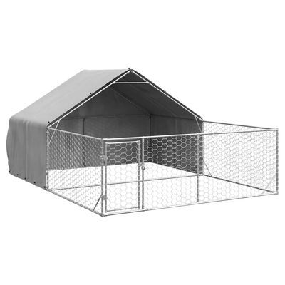 vidaXL chenil d'extérieur pour chiens Acier